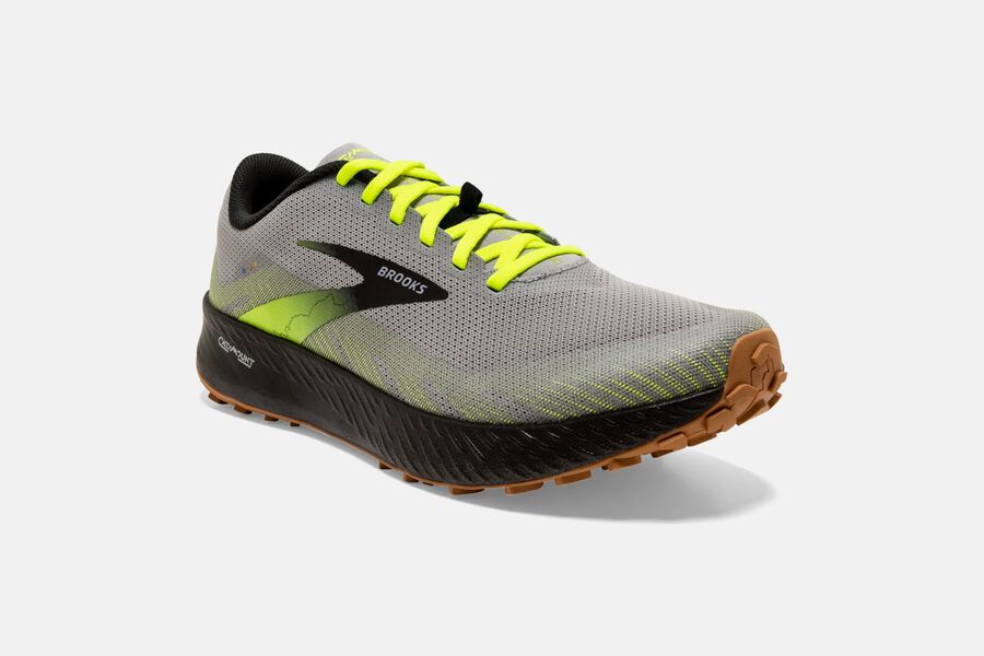 Catamount Trail Brooks Running Shoes NZ Mens - Grey/Black - EZGAQY-975